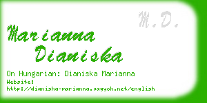 marianna dianiska business card